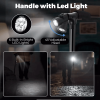 Camping Hiking Walking Stick 5 Level Height Adjustable Folding Walking Cane with LED Light And Alarm