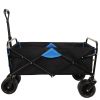 400lbs Collapsible Foldable Wagon Cart, Beach Wagon Utility Cart Utility Wagon Grocery Cart for Camping Shopping Sports Gardening Fishing