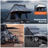 Adventurer Pro Rooftop Tent Hard Shell with USB Outlet, Side Awning, Replaceable Rain Fly&Luggage Racks for 4 Season Camping