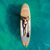 Inflatable Stand Up Paddle Board 10'6" Premium SUP W Accessories, Wood Color