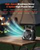 20000mAh Rechargeable Solar Fan LED Lantern 8 Inch Portable Cordless 7W
