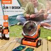 VEVOR Portable Fan Rechargeable 9 inch, Battery Powered Fan with LED Lantern, 4 Speeds Adjustable & 45°/90°Automatic Swivel & Timer