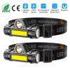 2 Packs Rechargeable Headlamp IPX4 Waterproof Headlight Flashlight Hand-free Head Torch for Fishing Camping Hiking Running