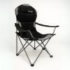 Black and Gray Camping Chair with Steel Frame and Oxford Fabric Single Folding Outdoor Chair Supports up to 120KG Portable Lawn Chair for Camping Hiki