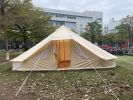 SAM&HAIBEI 6 Persons Canvas Tent Bell Tent Glamping,4 Seasons Yurt Tent for Camping, Heavy Cotton Canvas Tent for Family Camping,Outdoor Hunting
