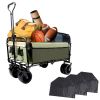 440lbs Collapsible Foldable Wagon Cart with strapping system