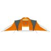 Camping Tent 9 Persons Fabric Gray and Orange