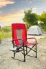 Camping Directors Chair, Heavy Duty,Oversized Portable Folding Chair with Side Table, Pocket for Beach, Fishing,Trip,Picnic,Lawn Red