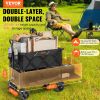 VEVOR Foldable Double Decker Wagon, 400L Collapsible Wagon Cart with All-Terrain Wheels
