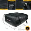 Car Roof Bag 15 Cubic Feet Black Rooftop Cargo Carrier Bag With Heavy Duty Straps 100% Waterproof Perfect for Camping,Luggage