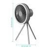 Camping Fan with Lantern 10000mAh Rechargeable Battery Powered Portable Tripod Fan for Tent with Hanging Hook