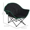 Foldable Camping Chair Padded Moon Saucer Chair with Carry Bag, Storage Pocket for Outdoor, Beach, Picnic, Hiking, Fishing, Travel