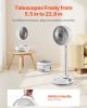 8 inch Foldable Rechargeable Oscillating Fan 3 in 1 Remote 8 Speeds
