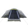 522*260*210cm Can Accommodate 10 People Three Rooms Polyester Cloth Fiberglass Poles Camping Tents Family Tents Dark Gray