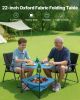 Folding Portable Camping Table Oxford Outdoor Picnic Square Table 4 Cup Holders
