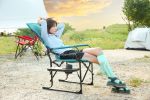 Camping Directors Chair, Heavy Duty,Oversized Portable Folding Chair with Side Table, Pocket for Beach, Fishing,Trip,Picnic,Lawn Blue