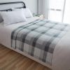 Check Tartan Fleece Blanket Throw Super Soft Lightweight Cosy Sofa Bed Picnic Grey Plaid Throw Blanket Gift 50x60 inch
