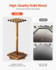 16 Pole Fishing Rod Holder Wood Fishing Rack for Garage 360° Rotate Floor Stand