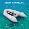 10 ft Inflatable Dinghy Boats with Aluminium Alloy Floor, 4 Person Portable Boat Raft, Inflatable Touring Kayak for Adults