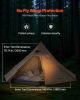 Hot Tent for 4 Persons, Camping Tipi Hot Tents with Stove Jack & Inner Tent, Portable Winter Camping Tents with Snow Skirt, Easy Setup