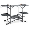 Portable outdoor barbecue table