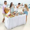 5 FT Folding Ice Cooler Table with Double Sinks for Camping Party Picnic Wedding