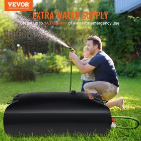 VEVOR Water Tank Bladder, 143 Gallon Large Capacity, PVC Collapsible Water Bladder Including Spigots and Overflow Kit