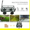 Wagon Garden Cart 660 Lbs 410 3.50 4 Air Tires Steel Garden Cart With Rotating Handle And Removable Sides