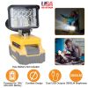 Cordless LED Work Light LED Flood Light for Dewalt 18V 20V 60V Battery 12W 2800LM with Dual USB Charging Port for Workshop Camping Outdoor Emergencies