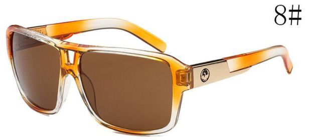 Brand Design Square Sunglasses Men Dragon Sun Glasses for Men Male Driving Fishing Goggle UV400 (Lenses Color: C8, Frame Color: Without Packing)