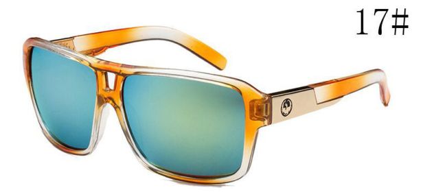 Brand Design Square Sunglasses Men Dragon Sun Glasses for Men Male Driving Fishing Goggle UV400 (Lenses Color: C17, Frame Color: Without Packing)
