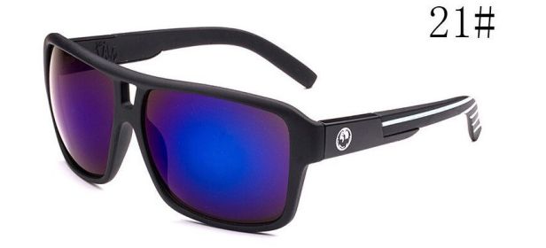 Brand Design Square Sunglasses Men Dragon Sun Glasses for Men Male Driving Fishing Goggle UV400 (Lenses Color: C21, Frame Color: Without Packing)