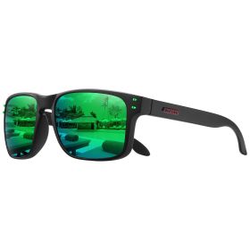 Men's Sunglasses Polarized Sunglasses for Men Women Sports Driving Fishing Glasses UV400 Protection (Lenses Color: 9102-Black-Green)