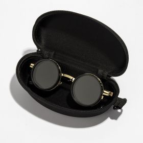 ND2-400 Adjustable Dimming Glasses ND Filter UV400 Polarized Sunglasses With Glasse Case 9 Level Fishing Sunglasses Outdoor (Lenses Color: Gold with Case)