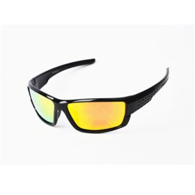 2023 New Black frame glasses Sports Sunglasses Polarized Men and Women brand designers driving Fishing Sun glasses UV400 (Lenses Color: Bright black Gold, Frame Color: MULTI)