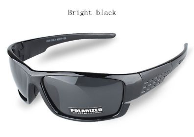 2023 New Black frame glasses Sports Sunglasses Polarized Men and Women brand designers driving Fishing Sun glasses UV400 (Lenses Color: BRIGHT BLACK, Frame Color: MULTI)