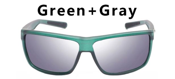 Rinconcito Brand Polarized Sunglasses Men Oversized Flexible Frame Square Male Sun Glasses For Driving Fish Goggle 580P (Lenses Color: C6, Frame Color: Without Packing)