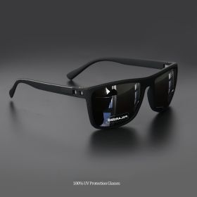 2025 New Square Frame Polarized Sunglasses High-Quality Spring Hinges Multicolor Coated Lenses for Vacation Driving Fishing UV P (Lenses Color: C1)