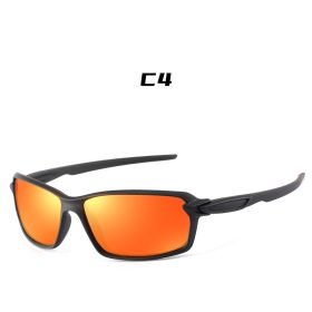 Men's Sports Cycling Polarized Sunglasses for Outdoor, Fishing, Traveling, Driving Square Frame Glasses (Lenses Color: C4)