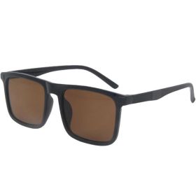 Black Leopard Square Frame Anti Blue Ray Polarized Sunglasses for Men and Women Outdoor Fishing Driving (Lenses Color: C2)