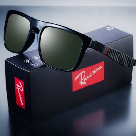 Fashion Square Vintage Polarized Sunglasses Men Women Retro Driving Fishing Sun Glasses UV400 Eyewear (Lenses Color: Green, Frame Color: polarized)