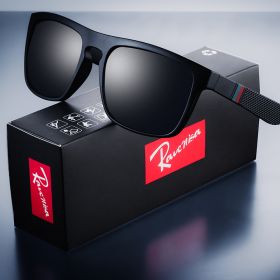 Fashion Square Vintage Polarized Sunglasses Men Women Retro Driving Fishing Sun Glasses UV400 Eyewear (Lenses Color: black, Frame Color: polarized)
