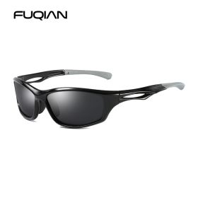 Brand Fashion Fishing Sunglasses Men Polarized TR90 Soft Material Male Sun Glasses Outdoor Goggle lunettes de soleil (Lenses Color: Bright Black Black, Frame Color: polarized)