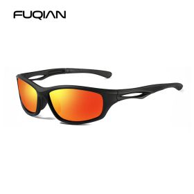 Brand Fashion Fishing Sunglasses Men Polarized TR90 Soft Material Male Sun Glasses Outdoor Goggle lunettes de soleil (Lenses Color: Black Red, Frame Color: polarized)