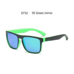 Fashion Square Vintage Polarized Sunglasses Men Women Retro Driving Fishing Luxury Brand Designer Sun Glasses UV400 Eyewear (Lenses Color: 05 Green Mirror, Frame Color: Polarized Sunglasses)