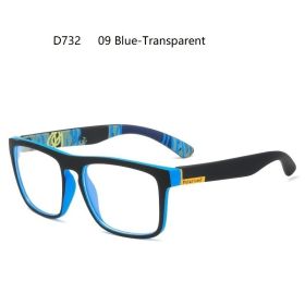 Fashion Square Vintage Polarized Sunglasses Men Women Retro Driving Fishing Luxury Brand Designer Sun Glasses UV400 Eyewear (Lenses Color: 09 Blue-Transparent, Frame Color: Polarized Sunglasses)