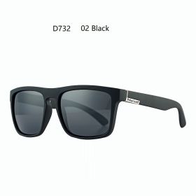 Fashion Square Vintage Polarized Sunglasses Men Women Retro Driving Fishing Luxury Brand Designer Sun Glasses UV400 Eyewear (Lenses Color: 02 Black Silver, Frame Color: Polarized Sunglasses)