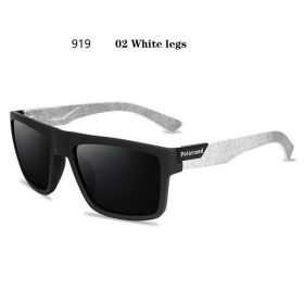 Fashion Square Vintage Polarized Sunglasses Men Women Retro Driving Fishing Luxury Brand Designer Sun Glasses UV400 Eyewear (Lenses Color: 02 White legs, Frame Color: Polarized Sunglasses)