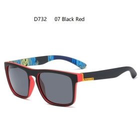 Fashion Square Vintage Polarized Sunglasses Men Women Retro Driving Fishing Luxury Brand Designer Sun Glasses UV400 Eyewear (Lenses Color: 07 Black Red, Frame Color: Polarized Sunglasses)