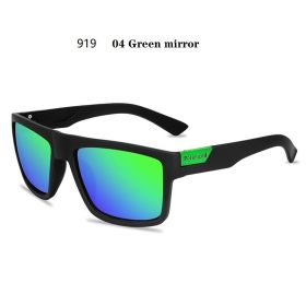 Fashion Square Vintage Polarized Sunglasses Men Women Retro Driving Fishing Luxury Brand Designer Sun Glasses UV400 Eyewear (Lenses Color: 04 Green mirror, Frame Color: Polarized Sunglasses)